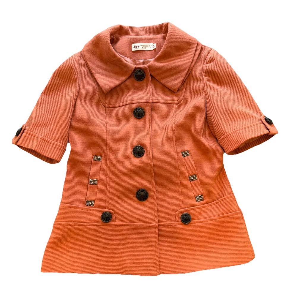 Women's Jacket Salmon Pea Coat Dong Hong Yi Jai‎ 44-China Small-US See Sizer